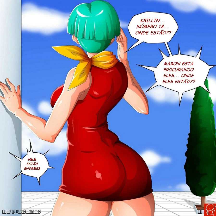 Android 18 e uma travesti com varias opções no quadrinhos hentai