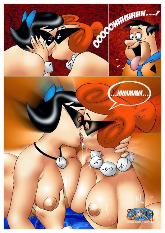 Flintstones hentai duas belas mascaradas em sexo com os machos 